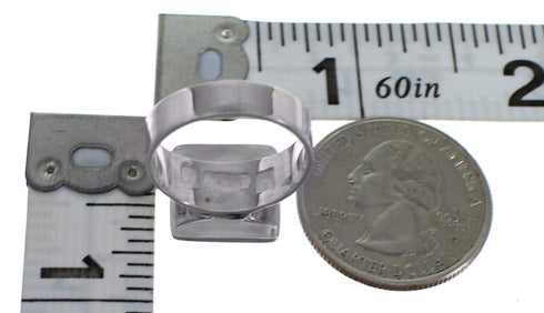 Genuine Sterling Silver And Multicolor Southwestern Ring Size 5 YX77527